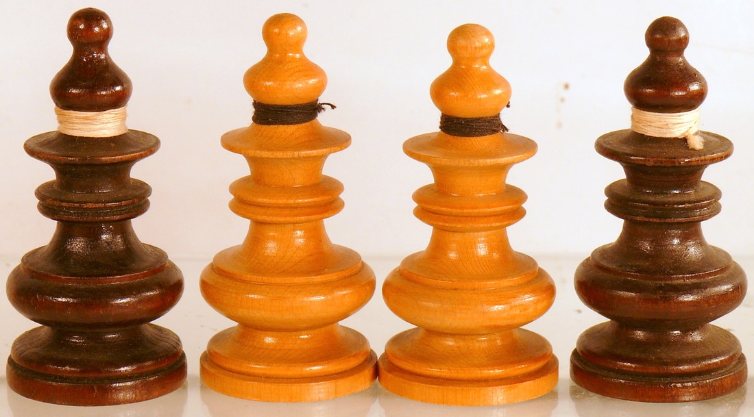 short bullet typemetal piece chess set